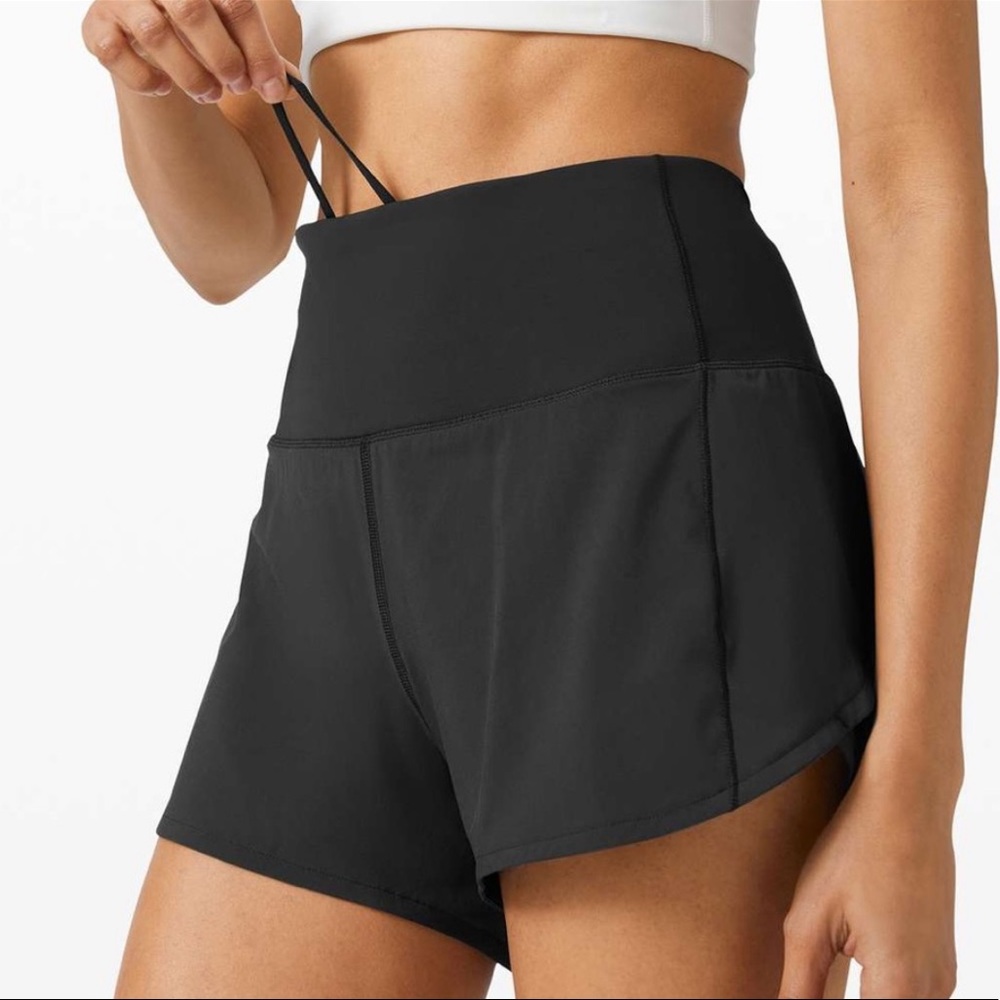 NWT Lululemon Speed Up High Rise Shorts 4” Black